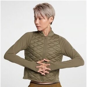 Nike Running Jacket - Women's Small - Nike Aerolayer - Olive Green